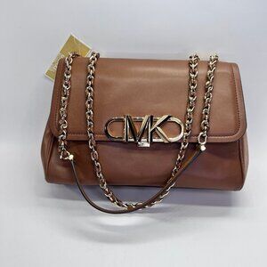 MICHAEL Michael Kors Parker Extra Large Leather Shoulder Bag Brown